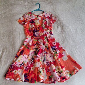 Yumi Kim Orange & Multi Floral dress XS